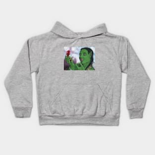 Female Orc Applying War Paint Kids Hoodie